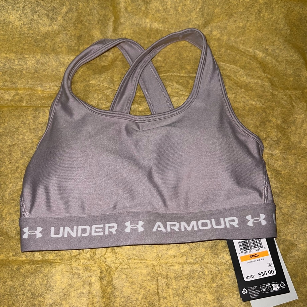 Under Armour Taupe Cross-Back Sports Bra